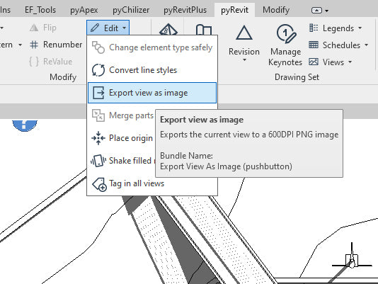 fonction d'exportation d'image pyrevit