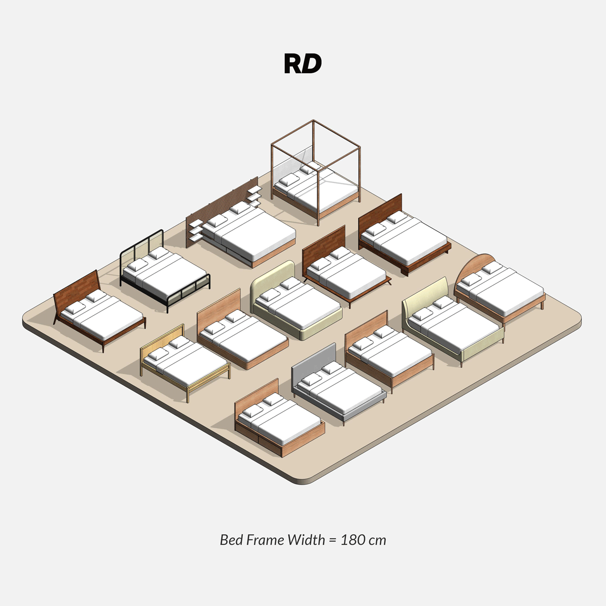 Download Beds | Revit Parametric Families | RD Studio