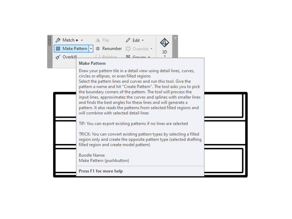 make pattern feature drawing