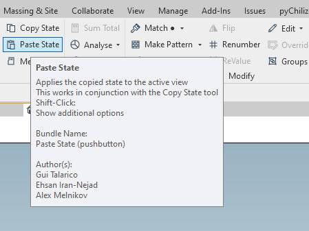 Paste State feature pyRevit guide