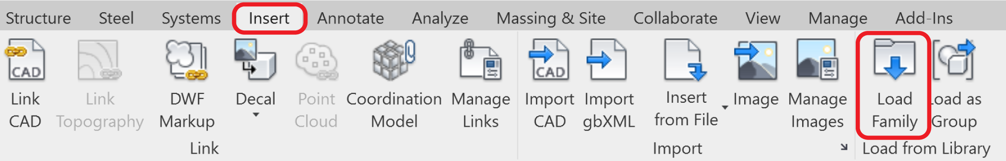 Load Revit Families