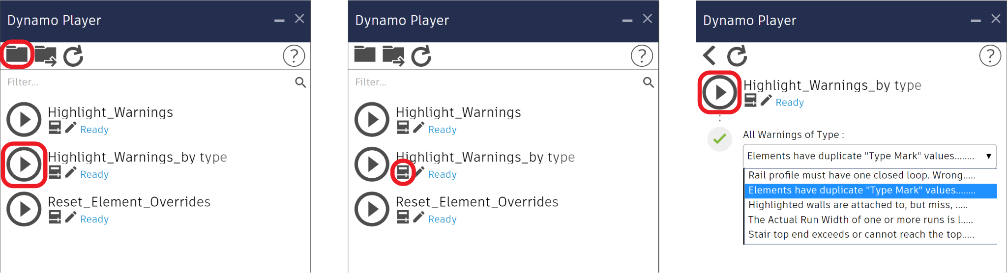 Dynamo-Player-Eingänge bearbeiten