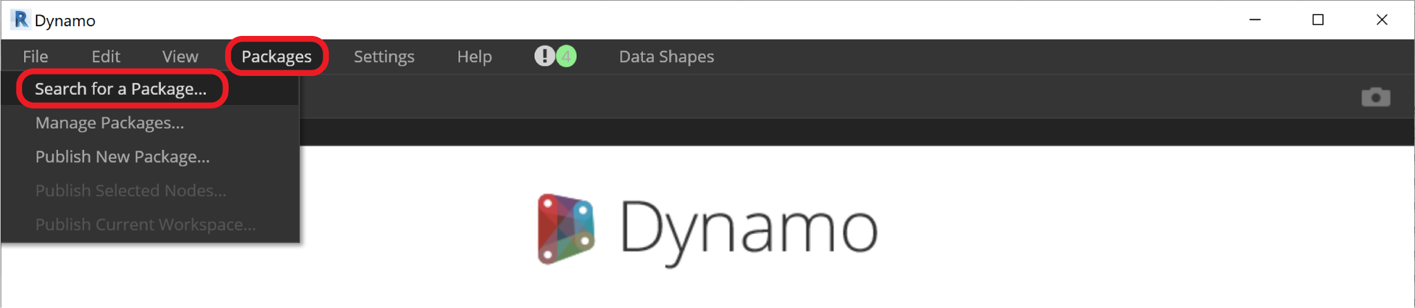 installer les packages dynamo
