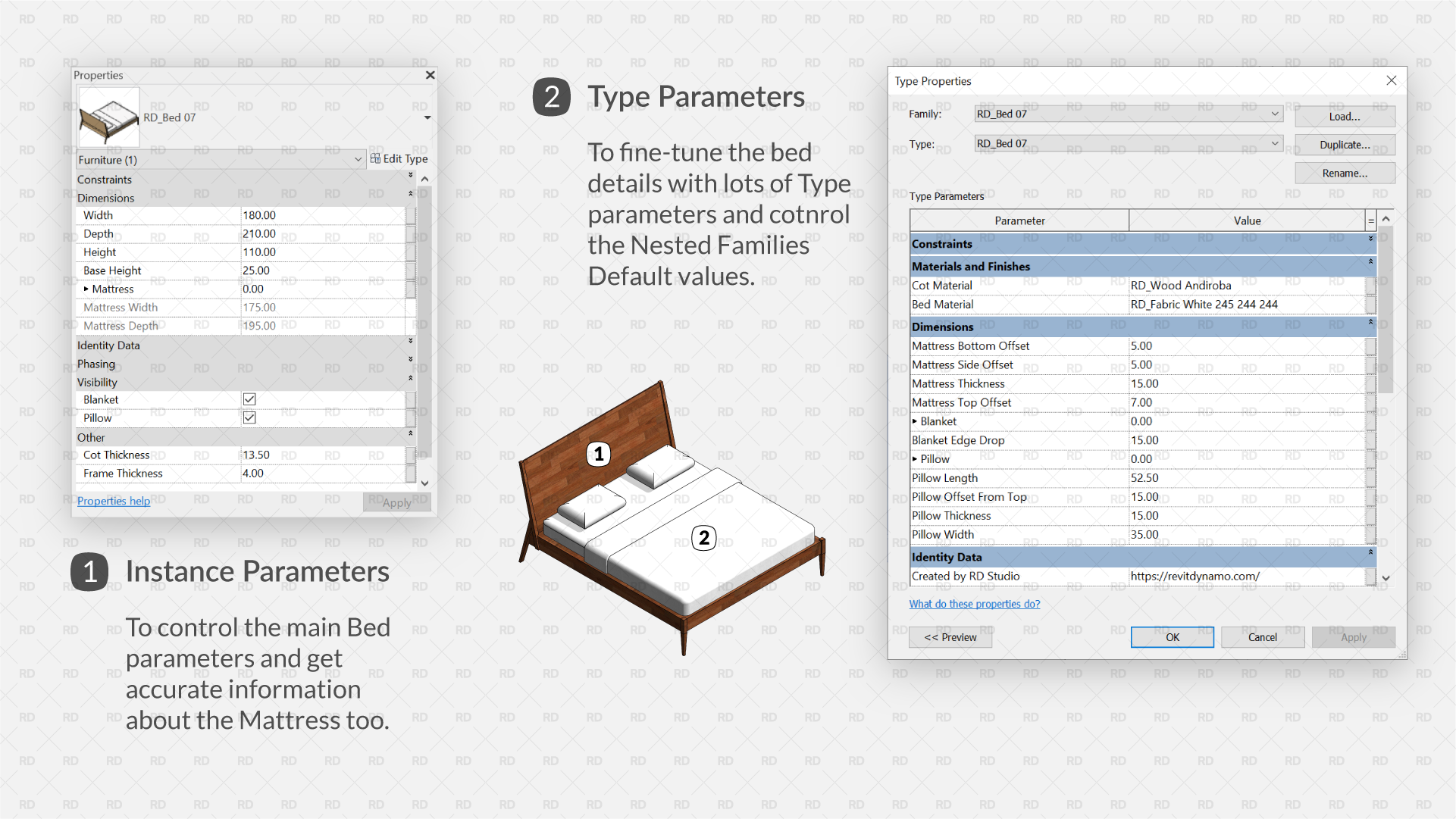 revit bed family