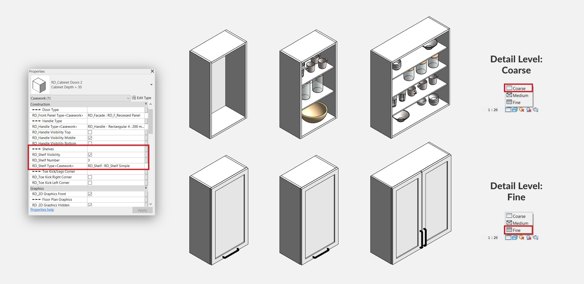 étagère de cuisine Revit