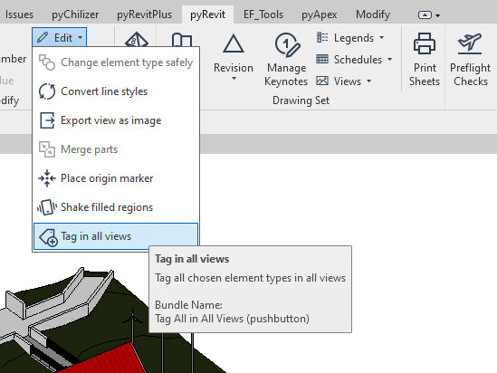 Tag in All Views feature pyRevit guide