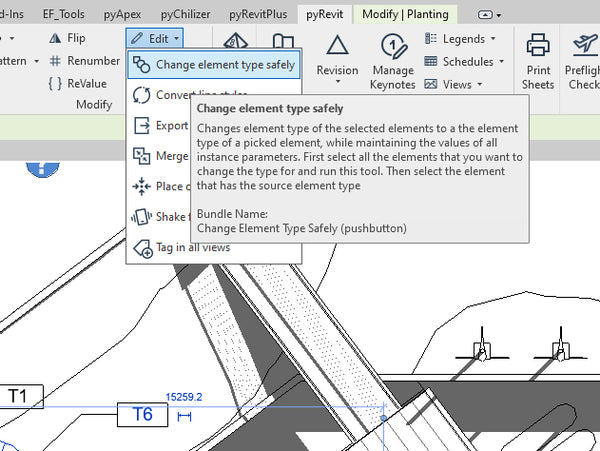 change element type safely pyrevit feature