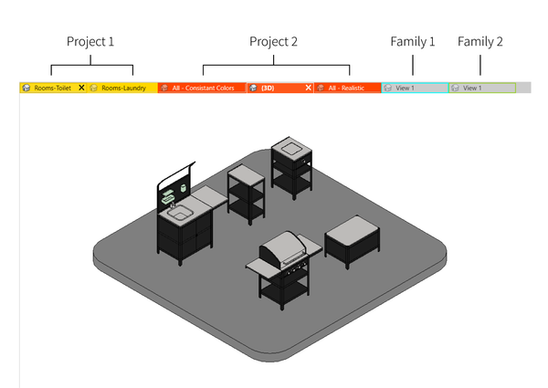 color tabs revit