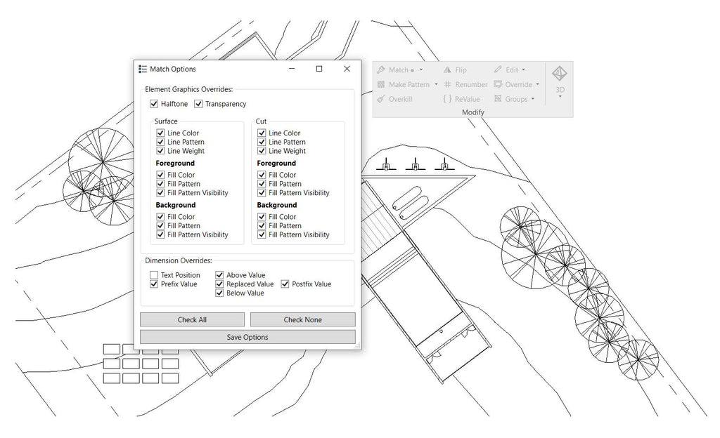 copier le graphique remplace Revit