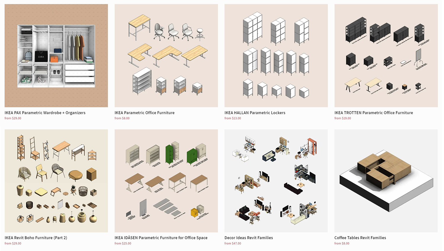 revit furniture families download