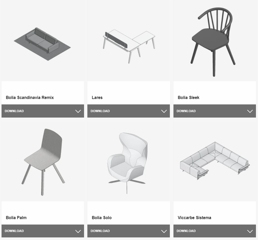 Steelcase kostenlose Revit-Familien