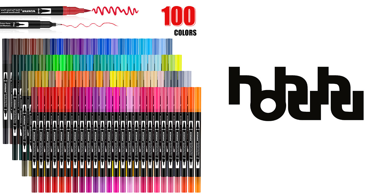 GC 72 Colors Dual Tip Brush Pens Highlighter 72 Art Markers 0.4mm Fine –  hhhouu