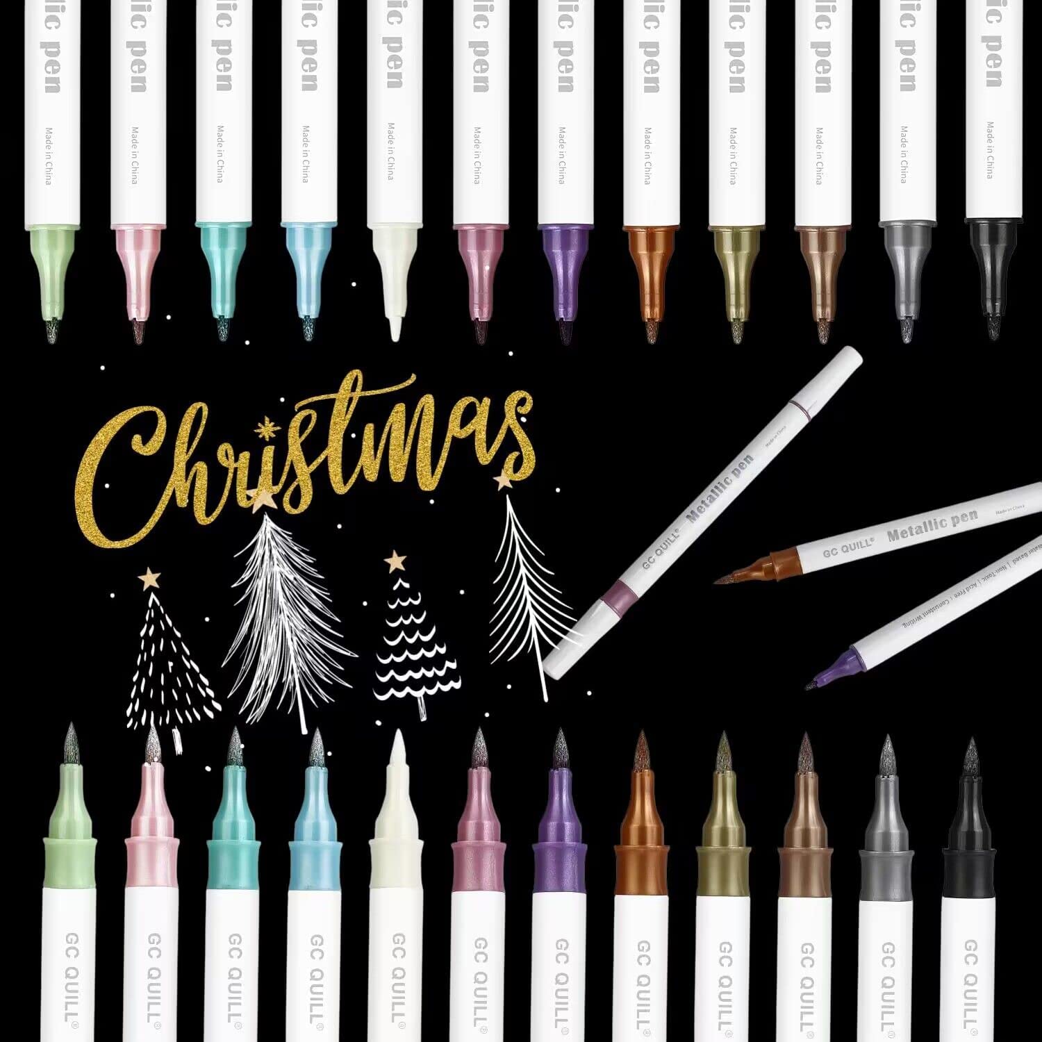 Brush Markers Scrapbooking, Metalic Brush Pen Scrapbooking