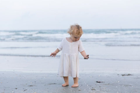 Girl toddler at the beach