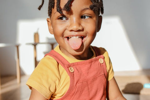 Portrait of a toddler in the sun