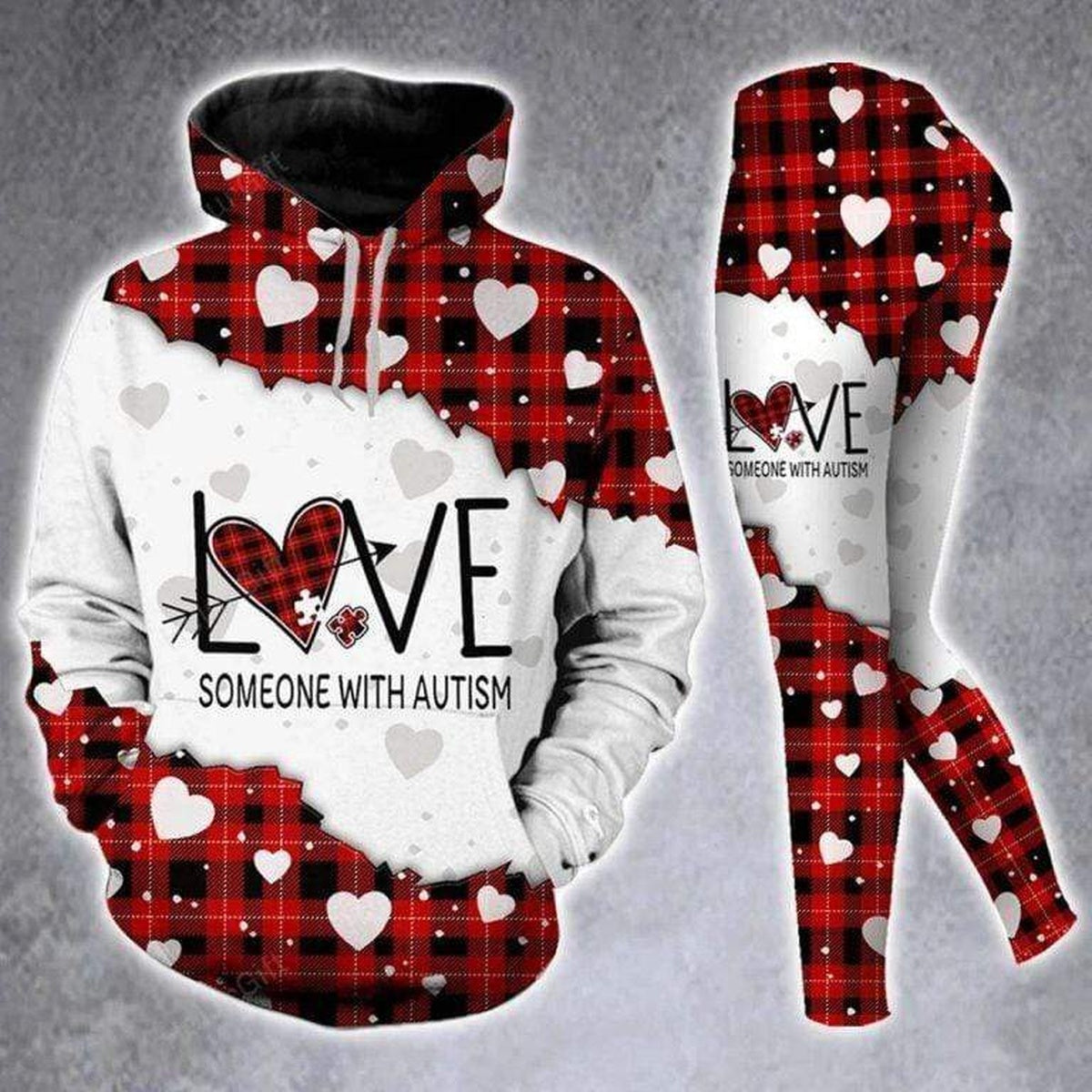 Love Someone With Autism Legging Hoodie ,Autism Legging Hoodie