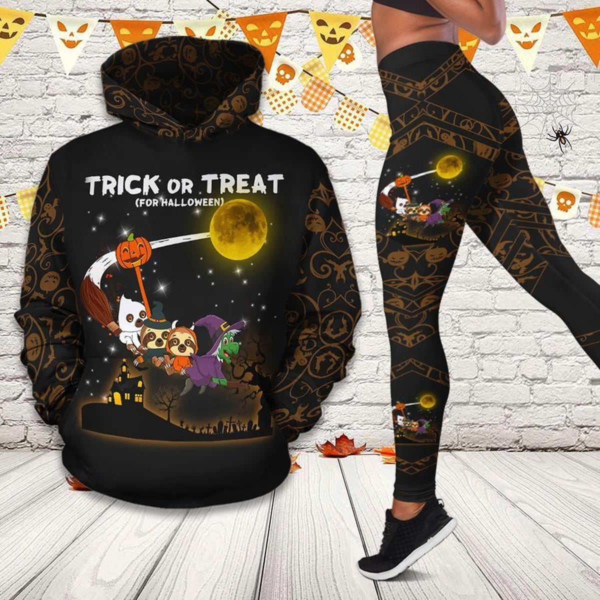 Trick Or Treat Sloth  Hoodie , Sloth  Legging Hoodie