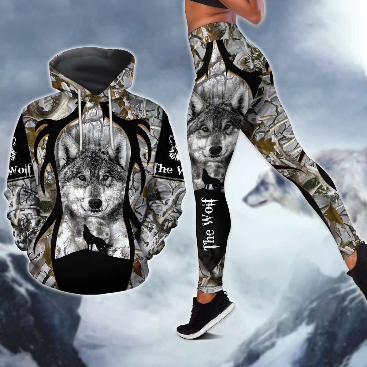 The Wolf Legging Hoodie, Wolf Lover Legging Hoodie