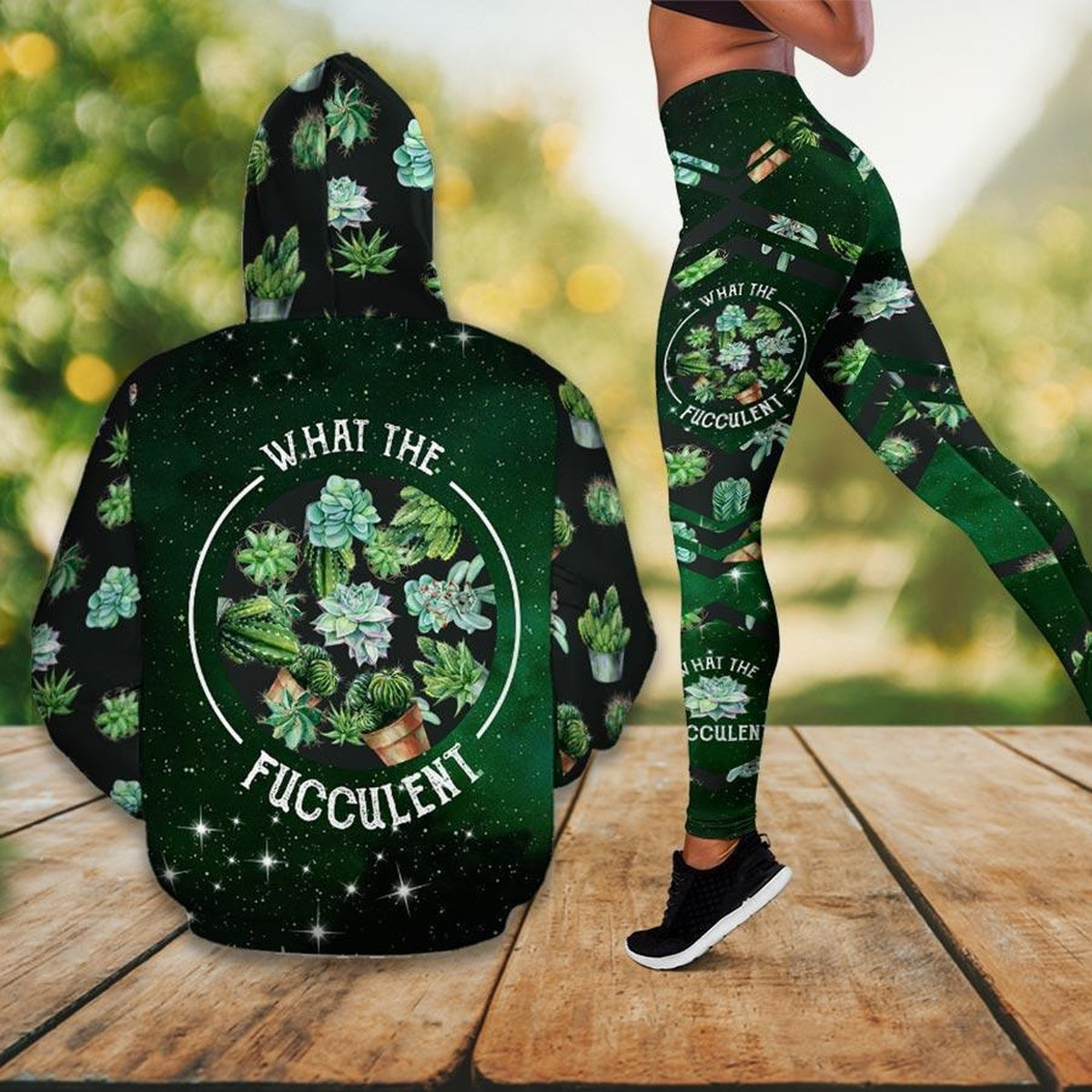 What The Fucculent Gardening Legging Hoodie, Gardening Legging Hoodie