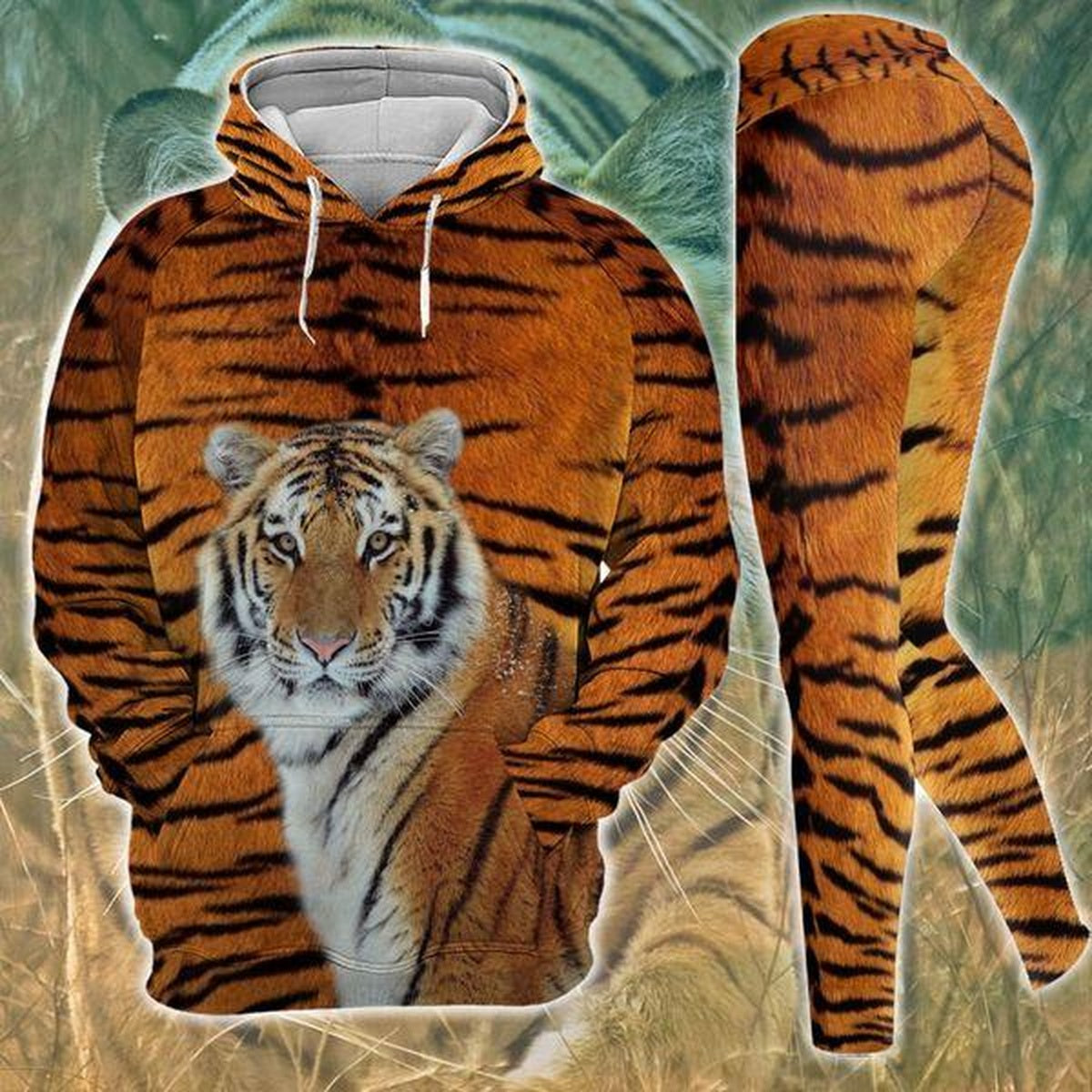 Tiger Yellow Legging Hoodie , Tiger  Legging Hoodie