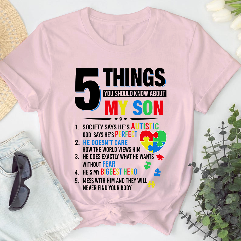 5 Things You Should Know About My Son Autism Tshirt