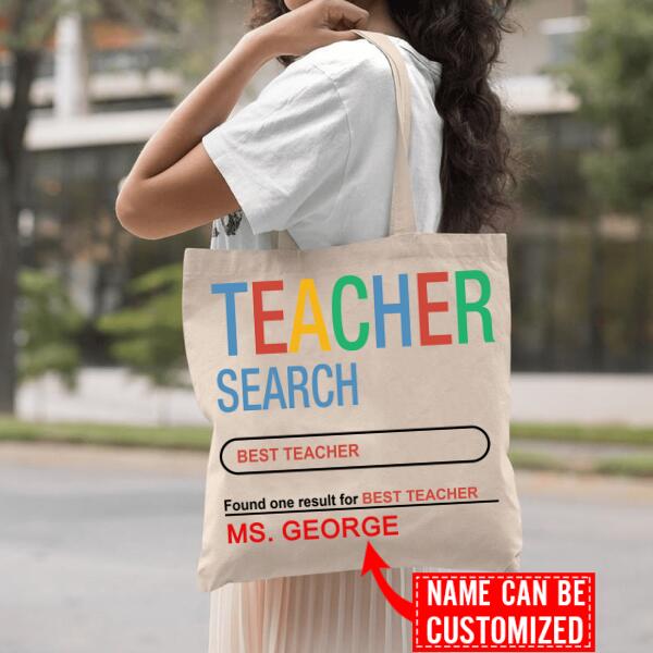 Personalized Teacher Canvas Total Bag – Teacher Search
