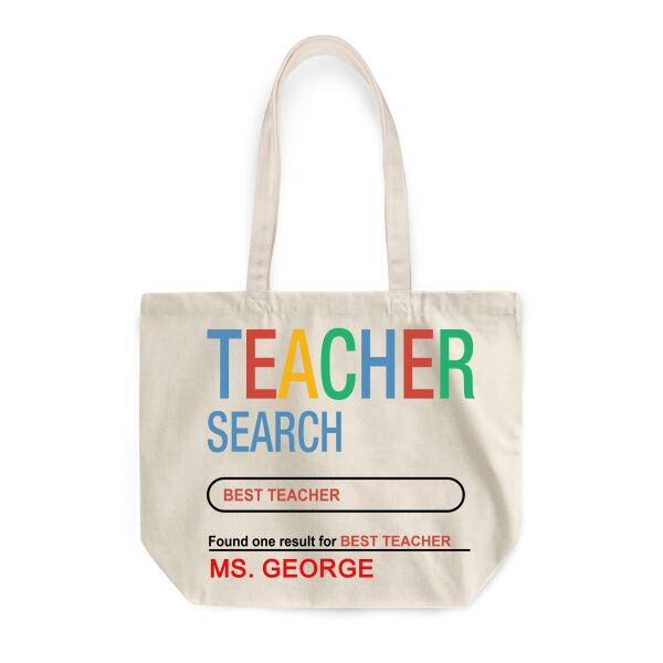 Personalized Teacher Canvas Total Bag – Teacher Search