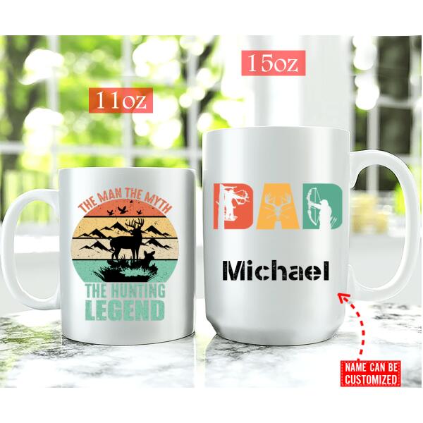 Personalized Hunting Mug – The Man The Myth The Hunting Legend