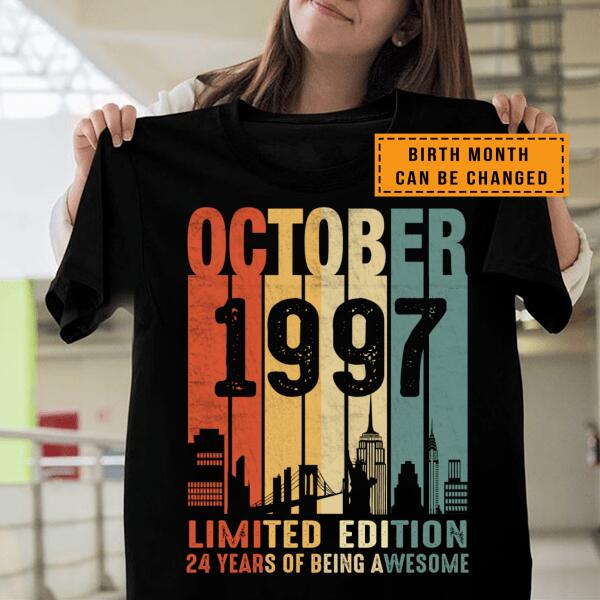 Birth Month Can Be Changed – 1997 Limited Edition 24 Years Of Being Awesome Shirt
