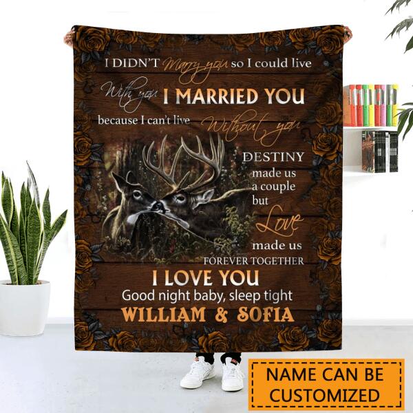 Personalized Hunting Blanket – Love Made Us Forever Together