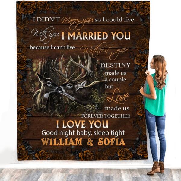 Personalized Hunting Blanket – Love Made Us Forever Together