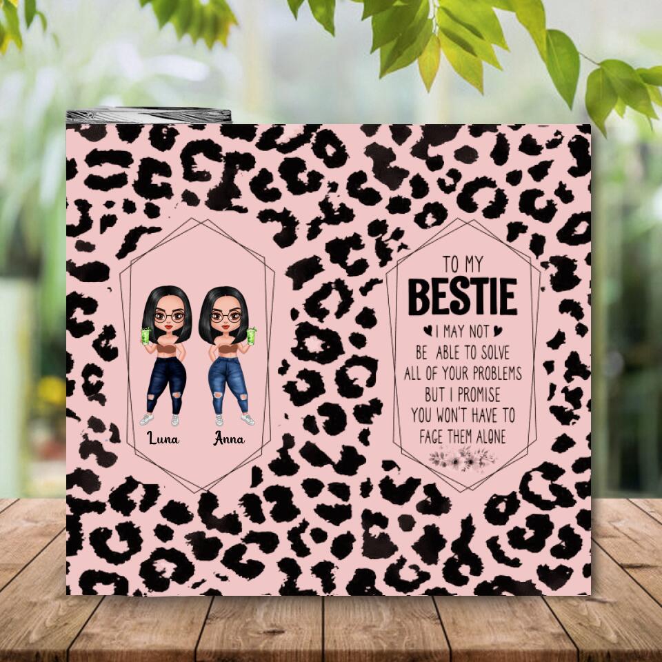 Personalized To My Bestie Skinny Tumbler, Custom Bestie Skinny Tumbler