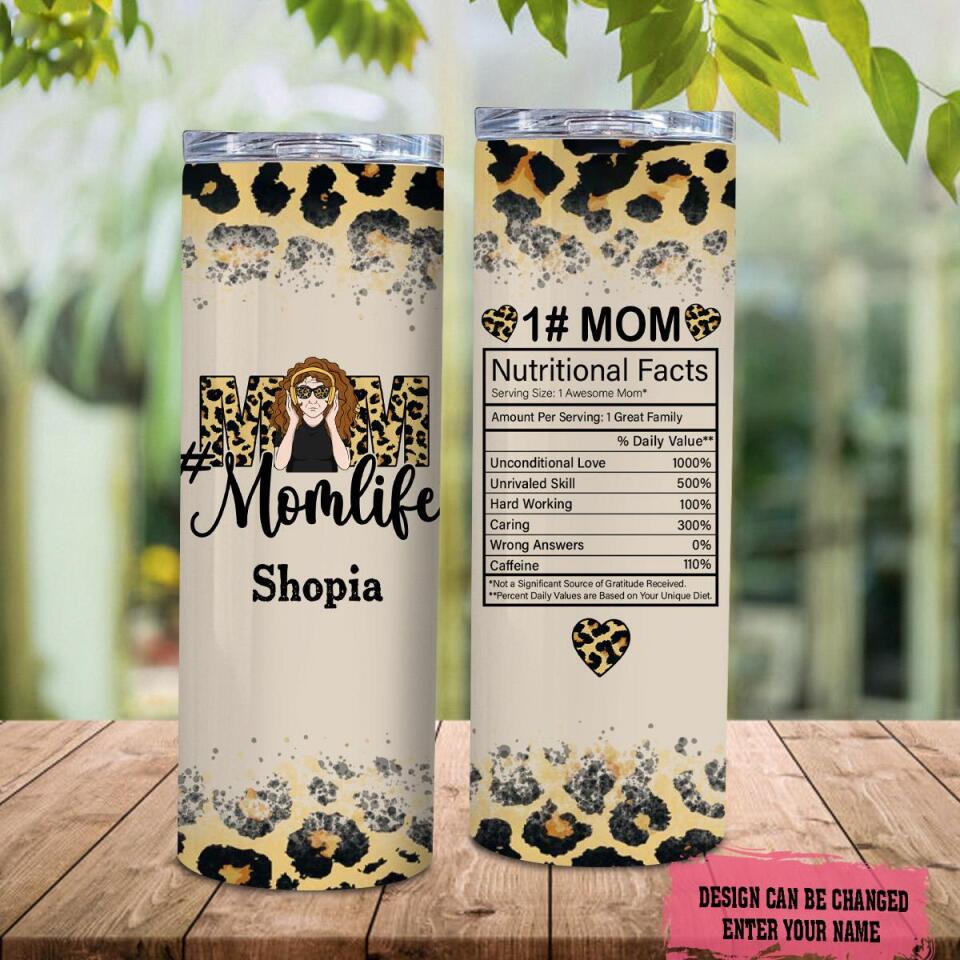 Personalized Momlife 1# Mom Skinny Tumbler, Custom Mom Skinny Tumbler