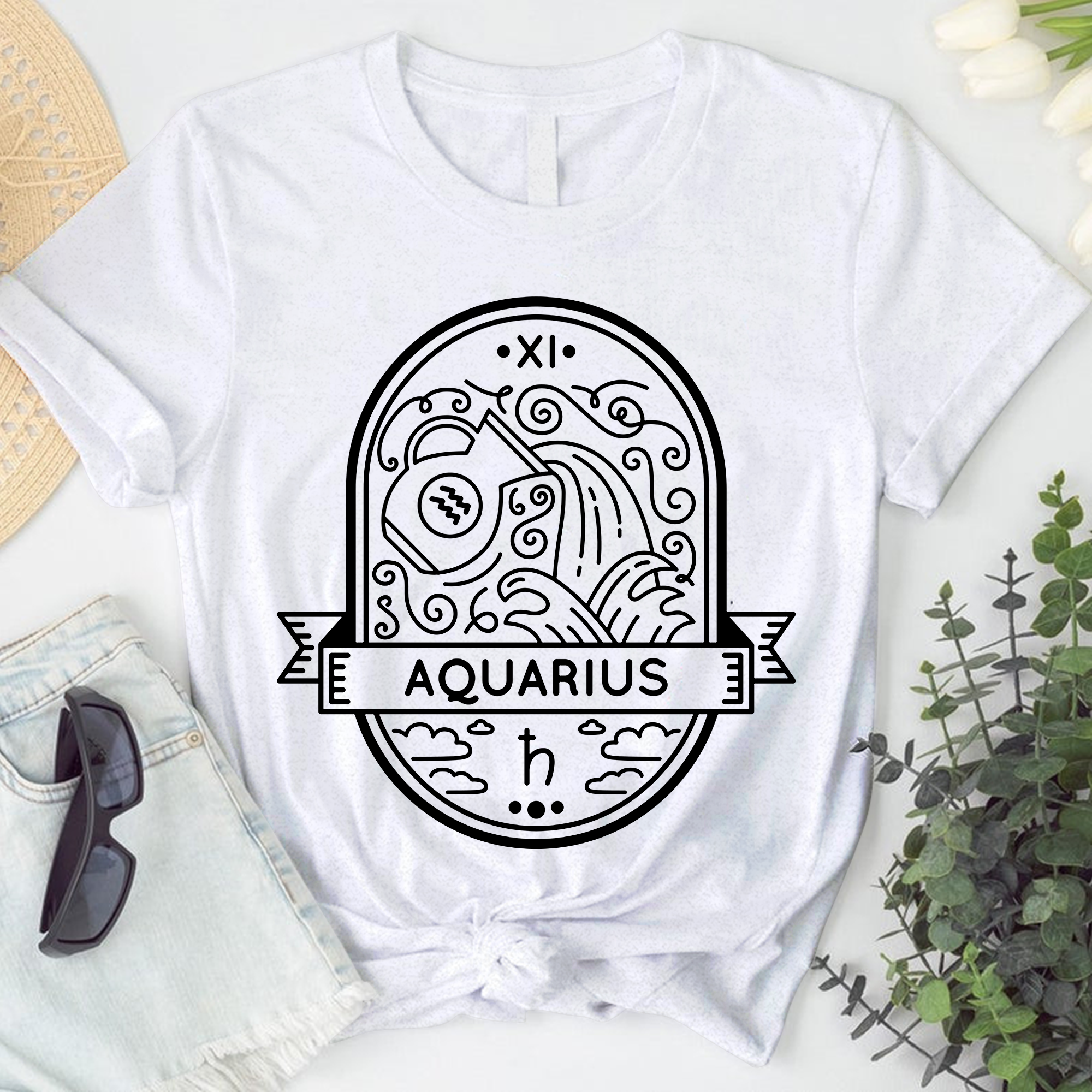 Aquarius Astrology Shirt, Zodiac Aquarius Birthday Gift, Horoscope Constellations Shirt