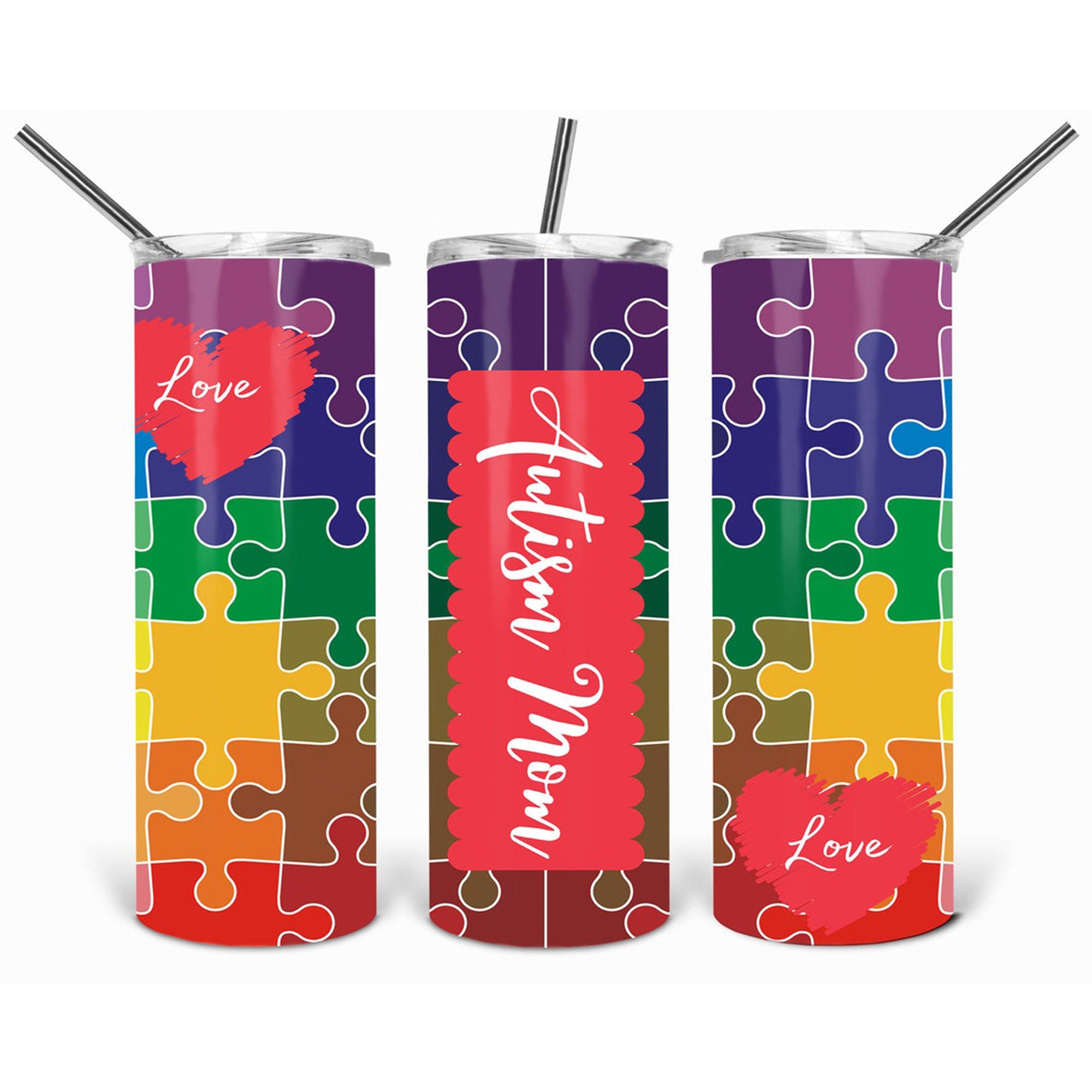 Autism Mom Autism Skinny Tumbler