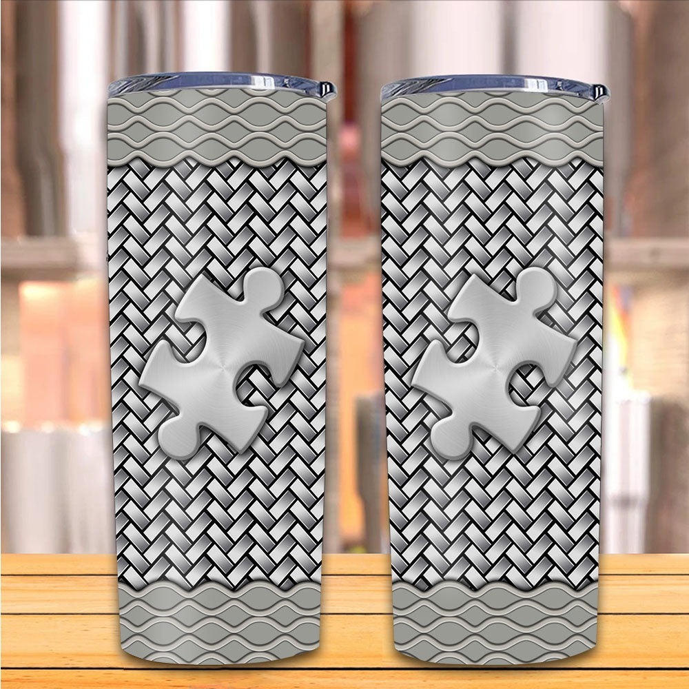 Autism Metal Skinny Tumbler 20Oz