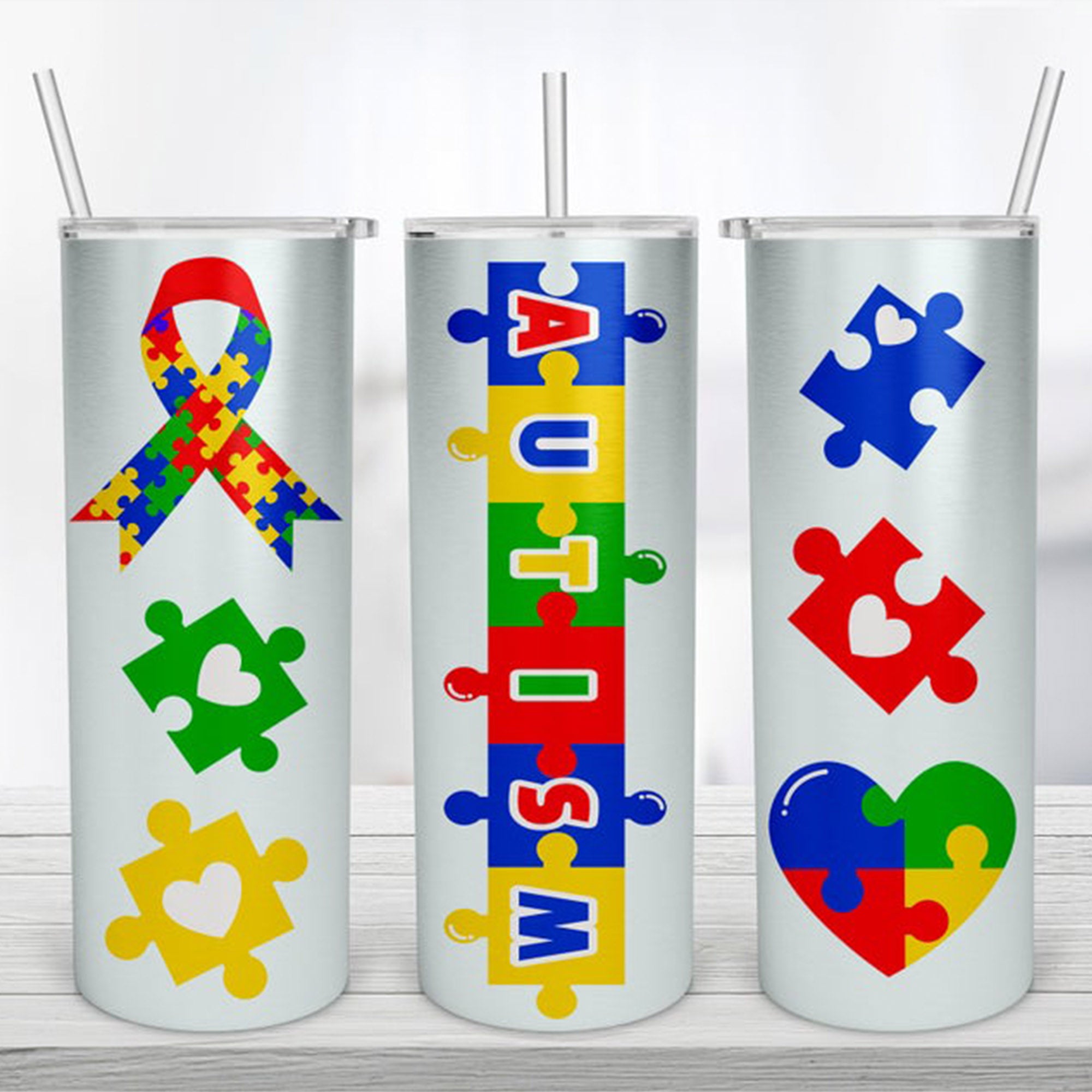 Autism Skinny Tumbler