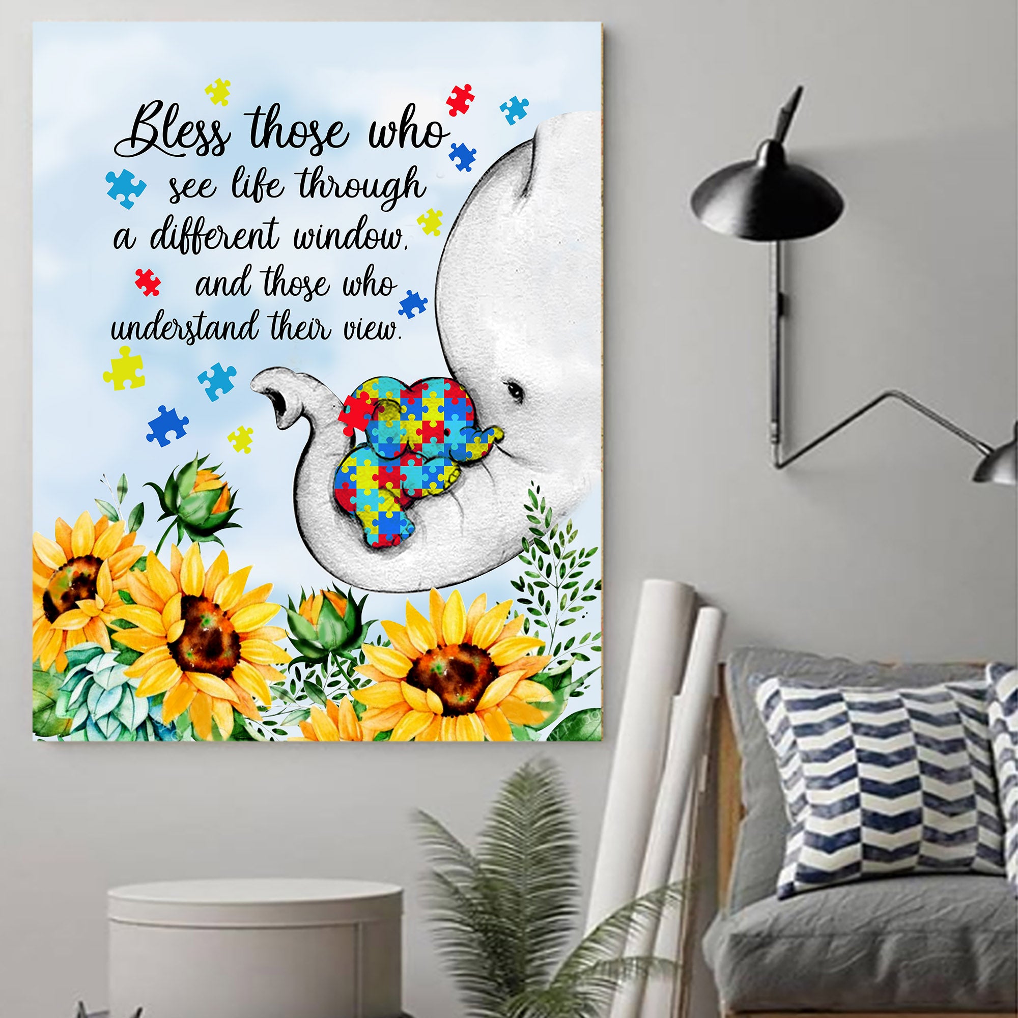 Autism Canvas – Bless Those Who Understand Their View, Wall Art Home Decor