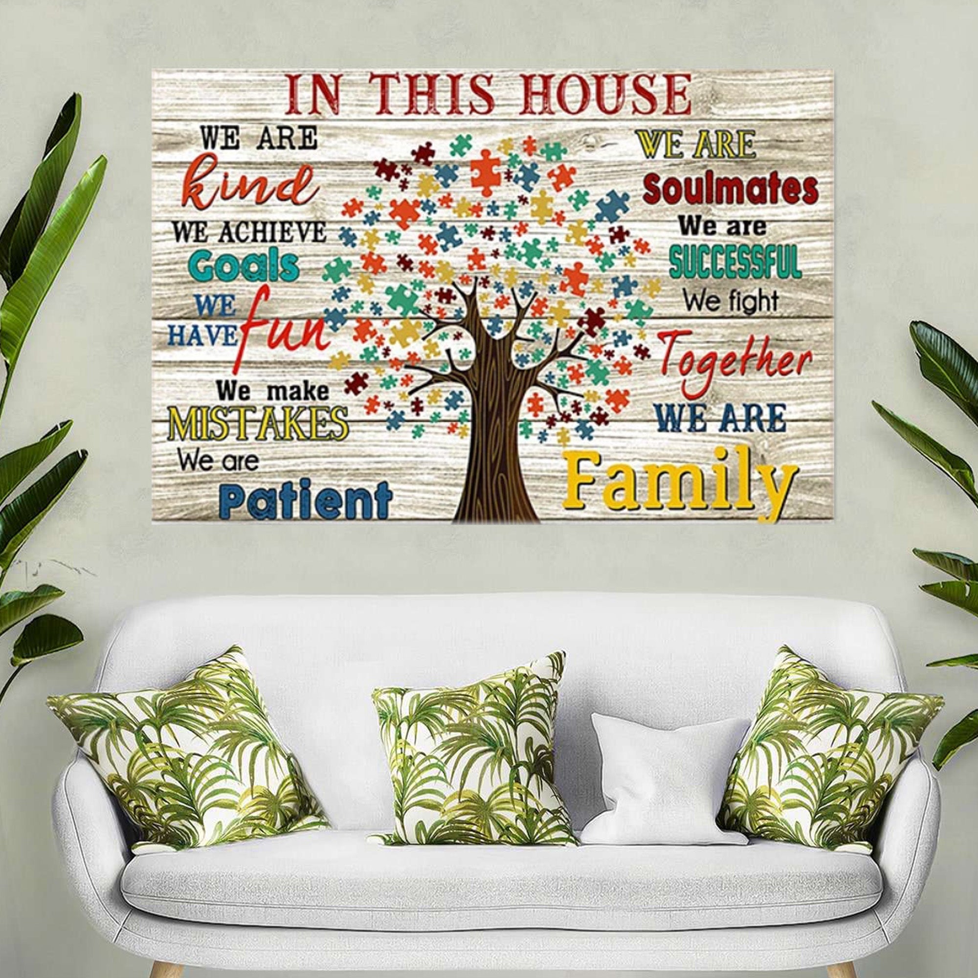 Autism Poster –  In This House We Are Kind We Achieve Goals