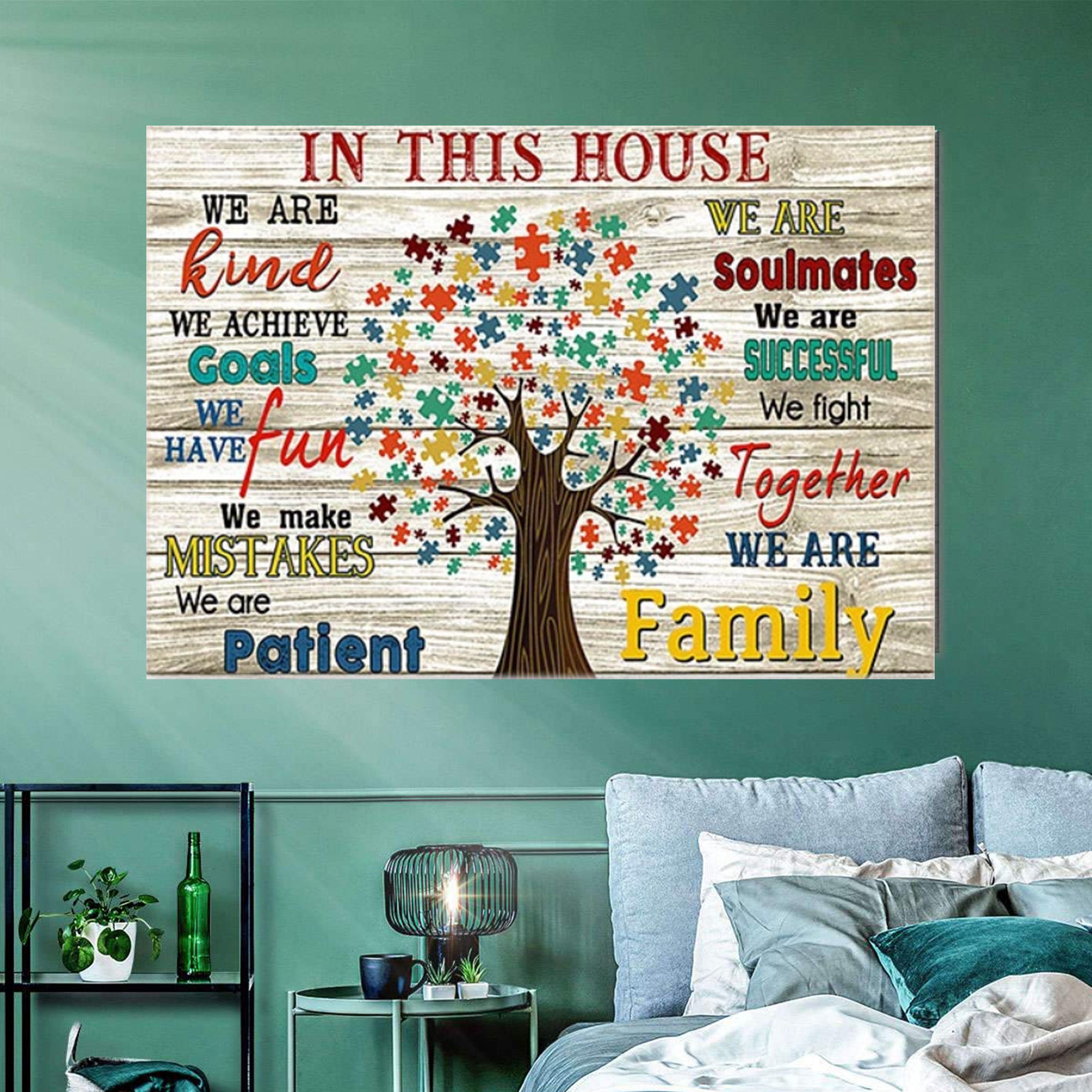 Autism Poster –  In This House We Are Kind We Achieve Goals