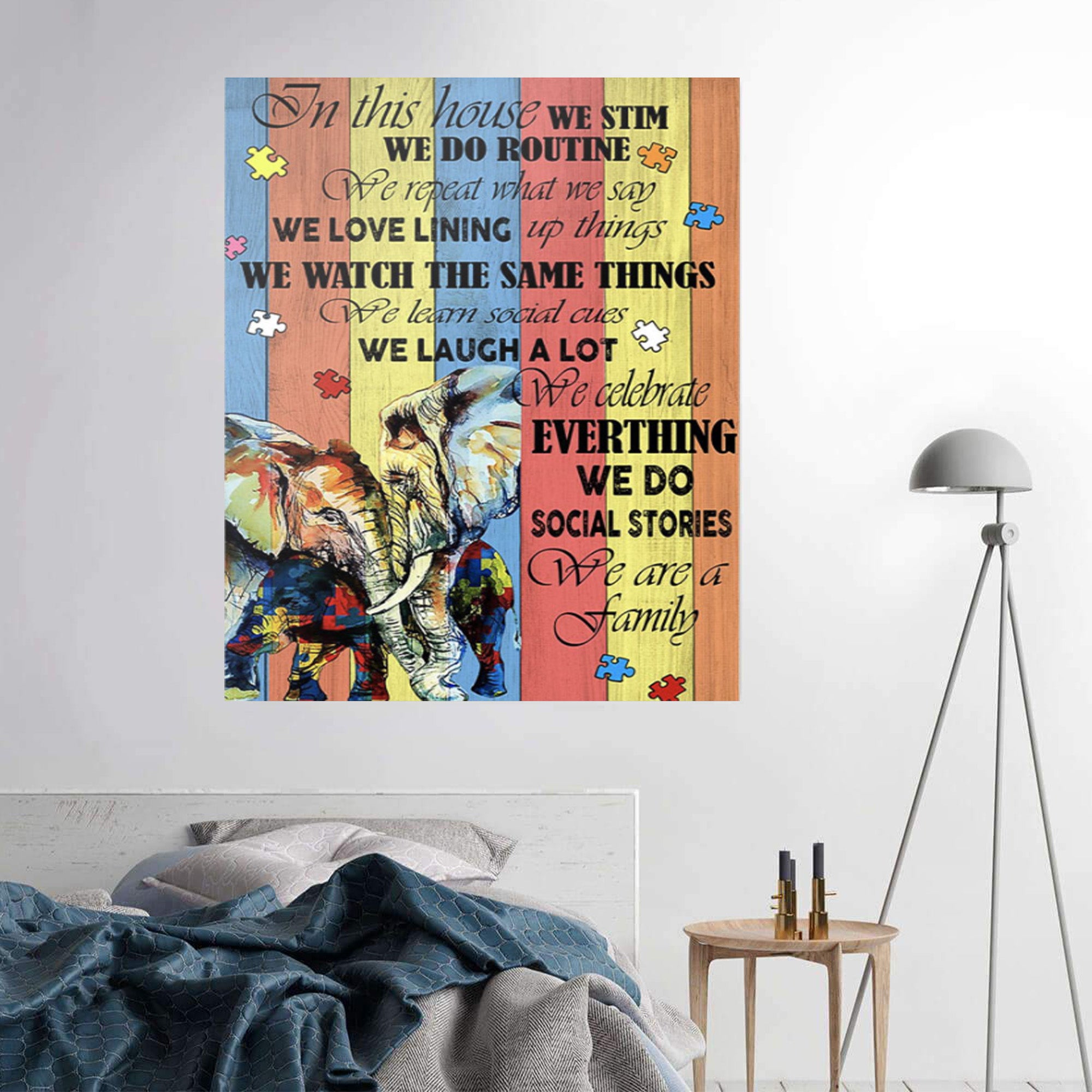 Autism Poster – In This House We Are A Family