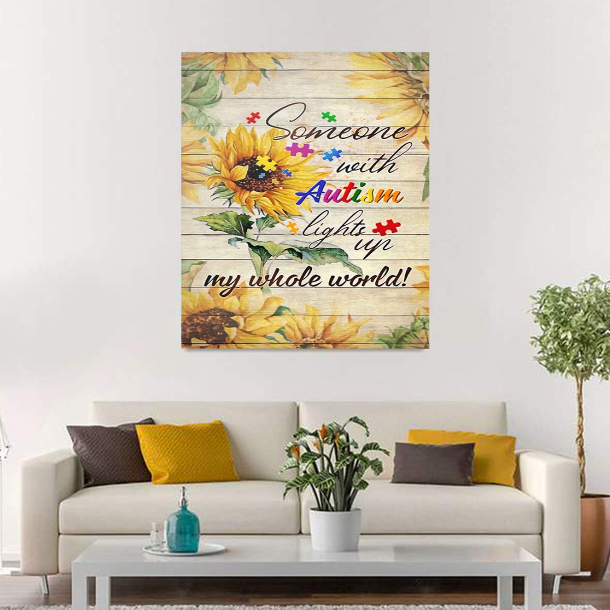 Autism Poster – Someone With Autism Lights Up My Whole World!