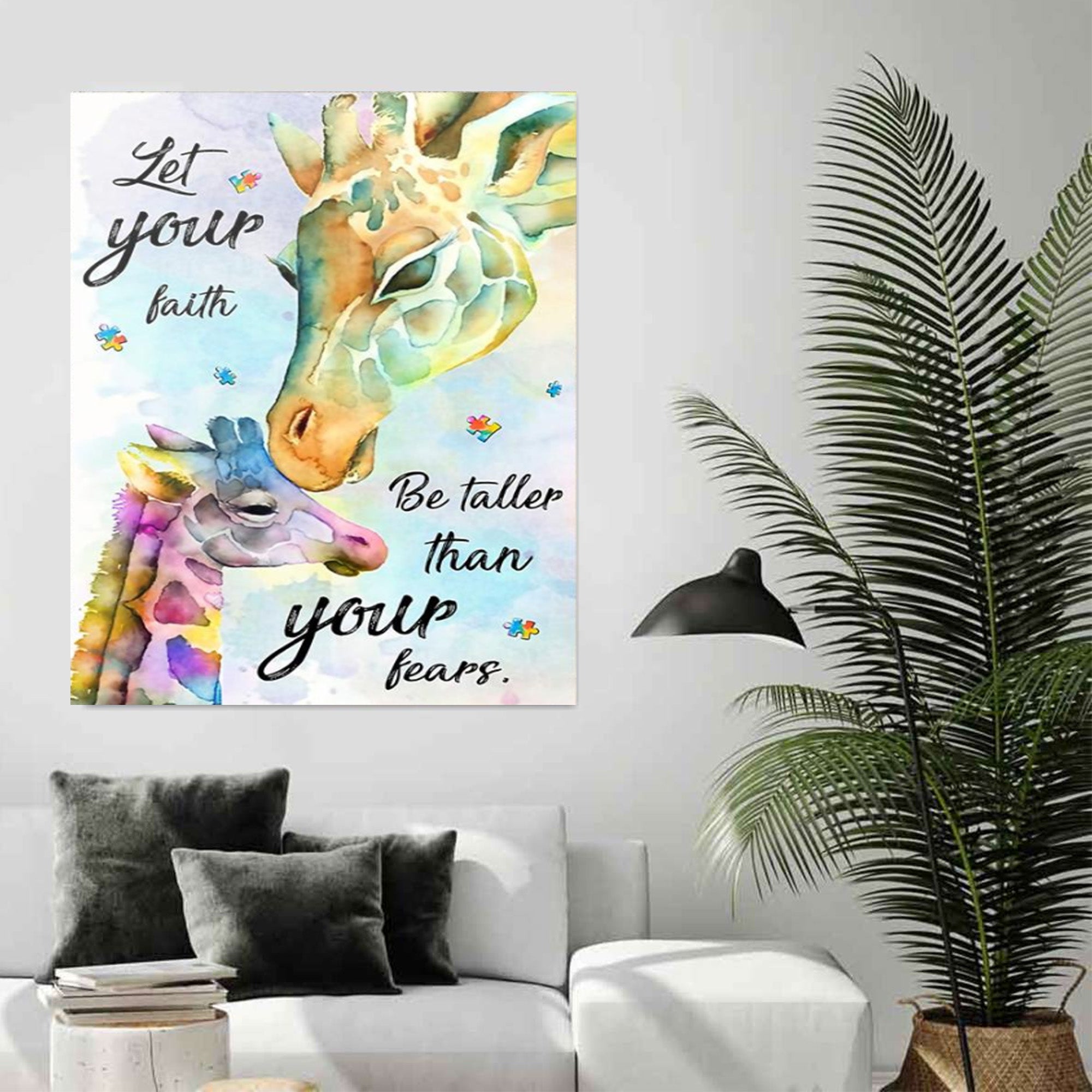 Autism Poster – Let Your Faith Be Taller Than Your Fears