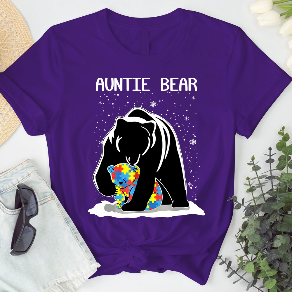 Auntie Bear Autism Tshirt