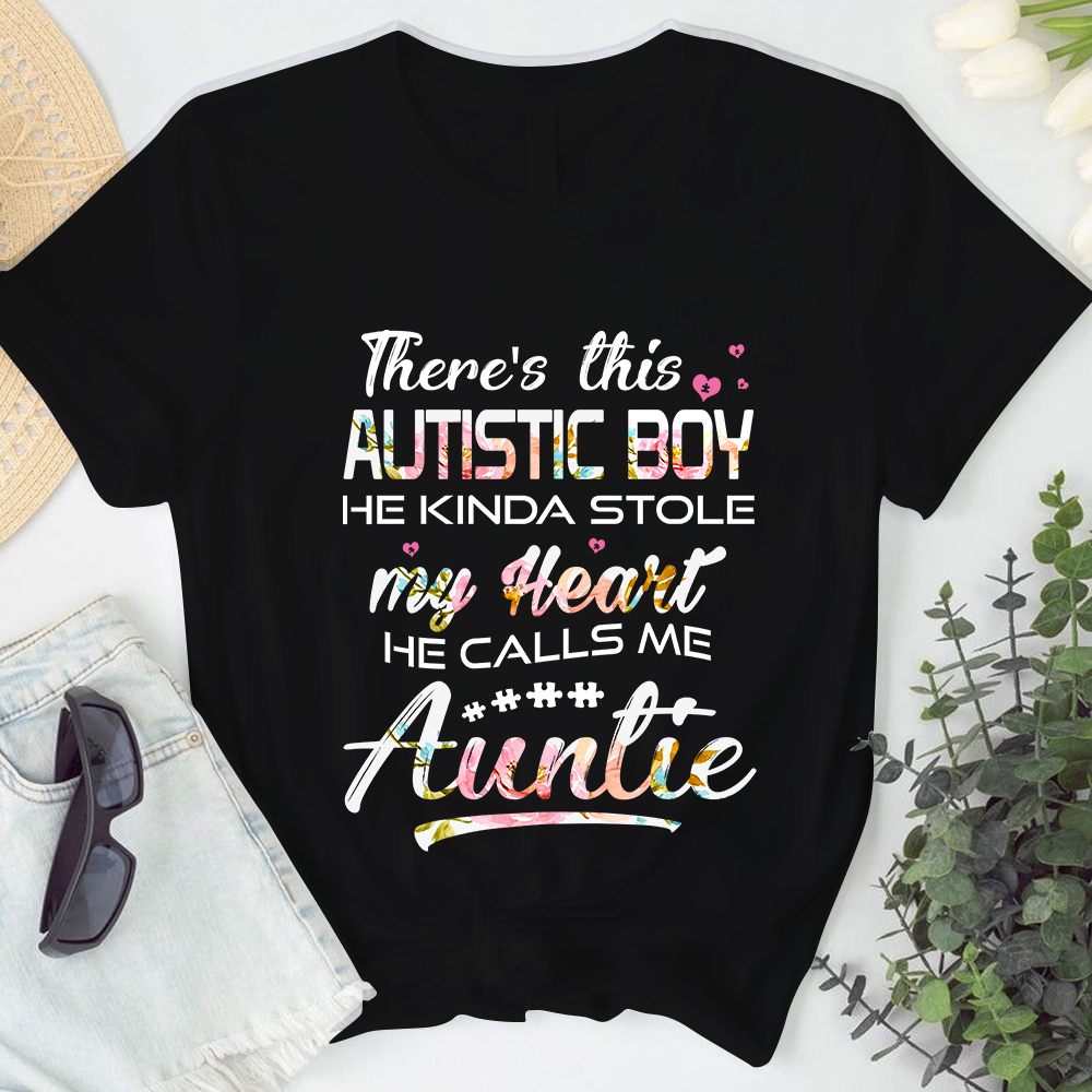 Autistic Boy Calls Me Auntie Autism Tshirt