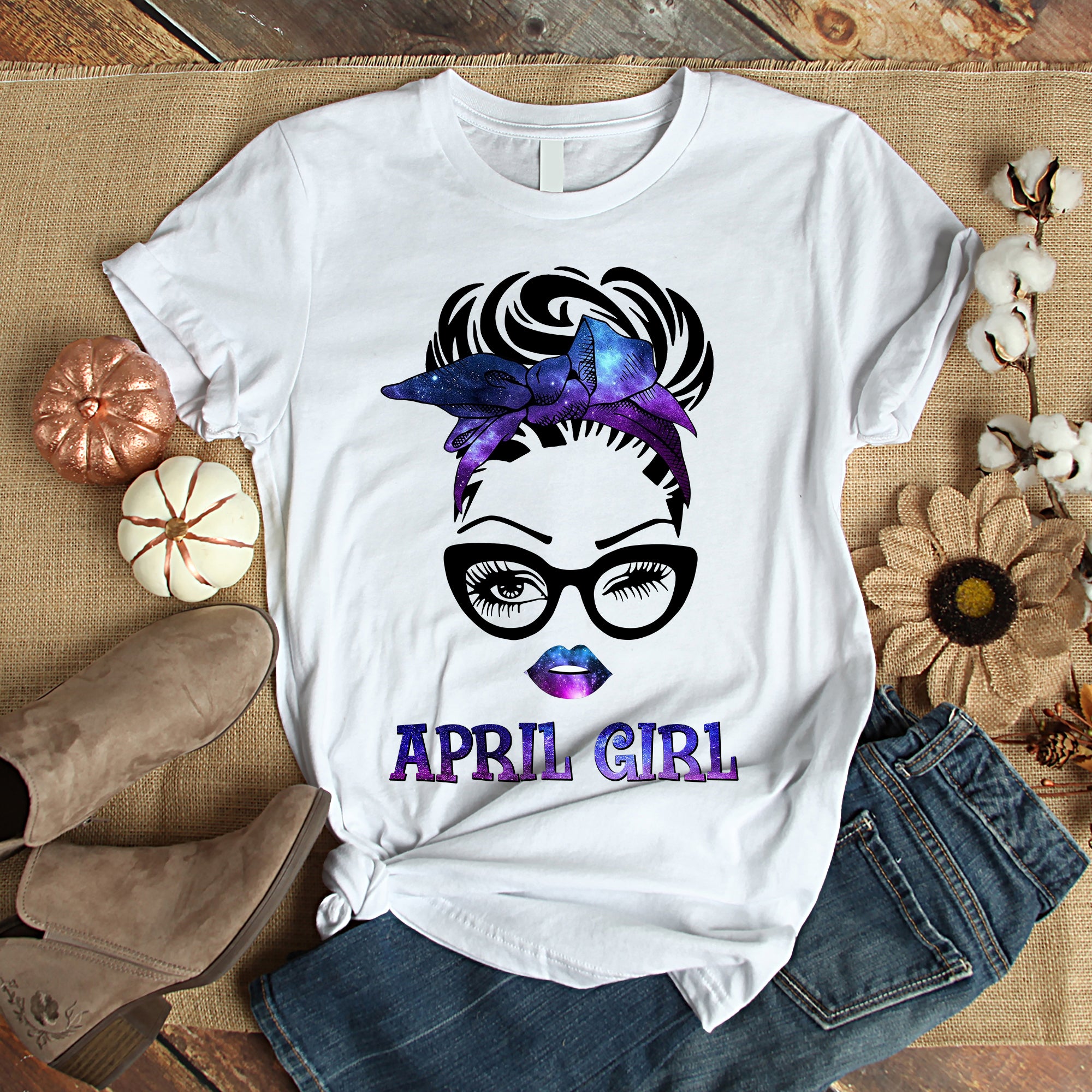 April Girl Birthday Shirt For Women, Girls, Sisters. Happy Birthday T-Shirt