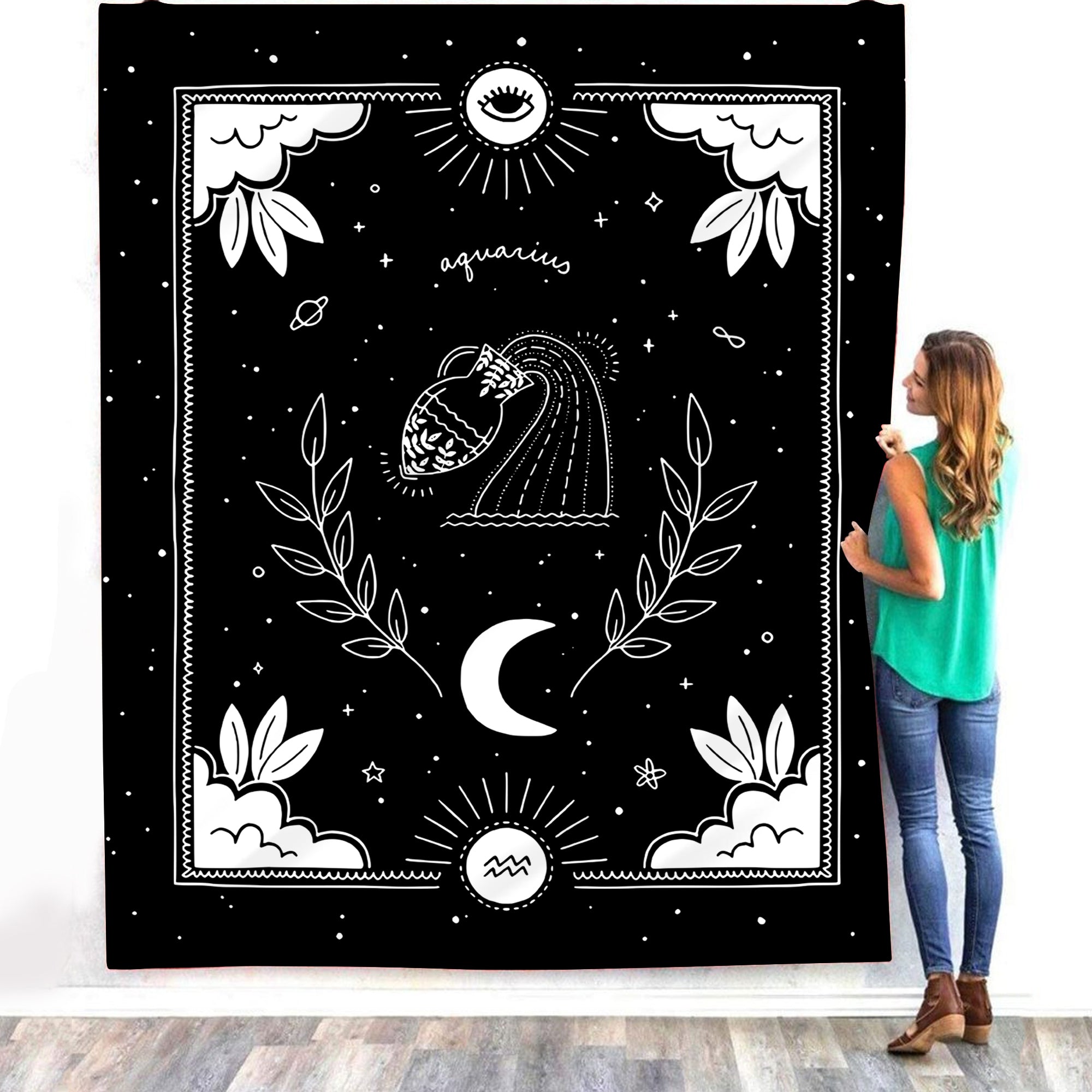 Aquarius Blanket – Celestial Starry Night Sky