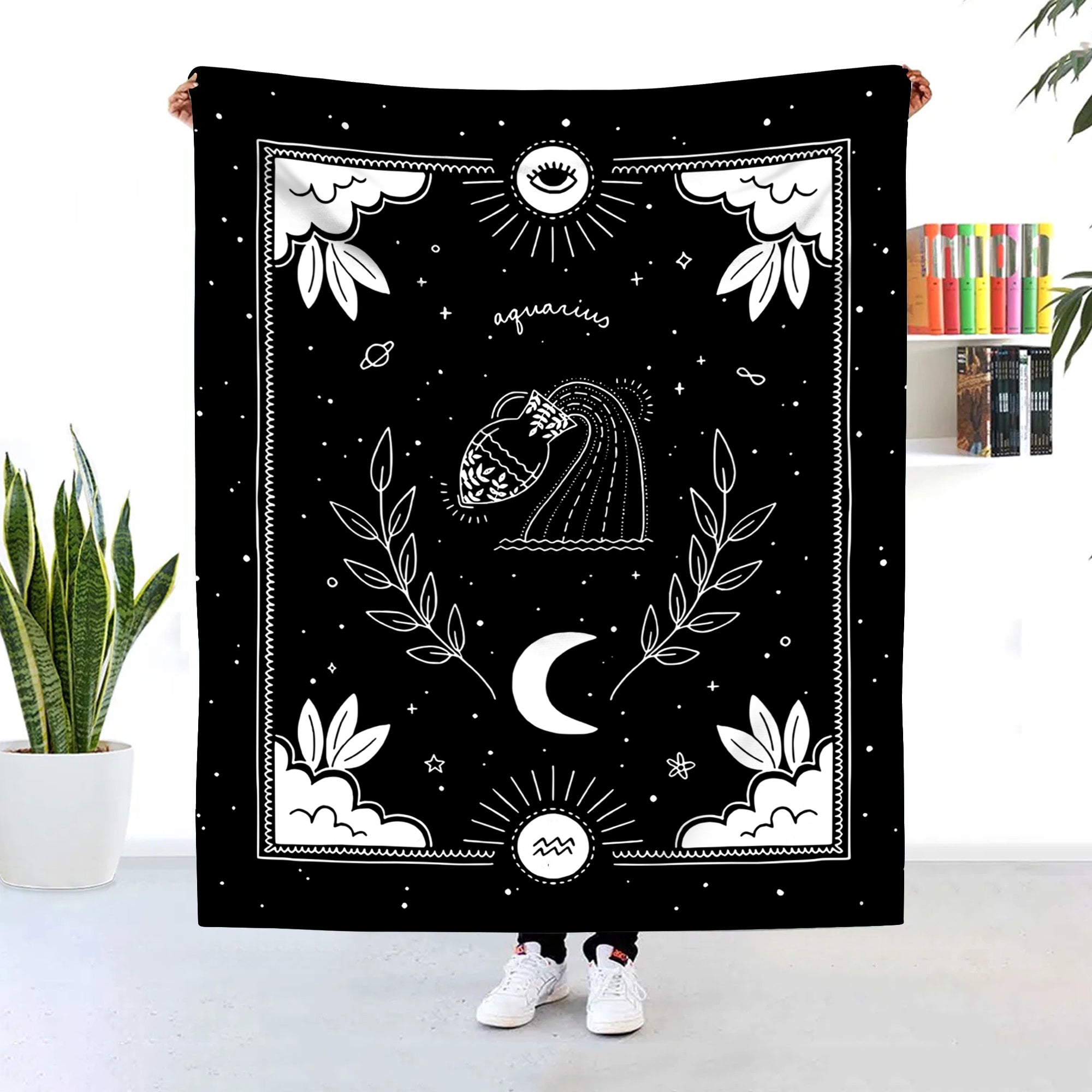 Aquarius Blanket – Celestial Starry Night Sky