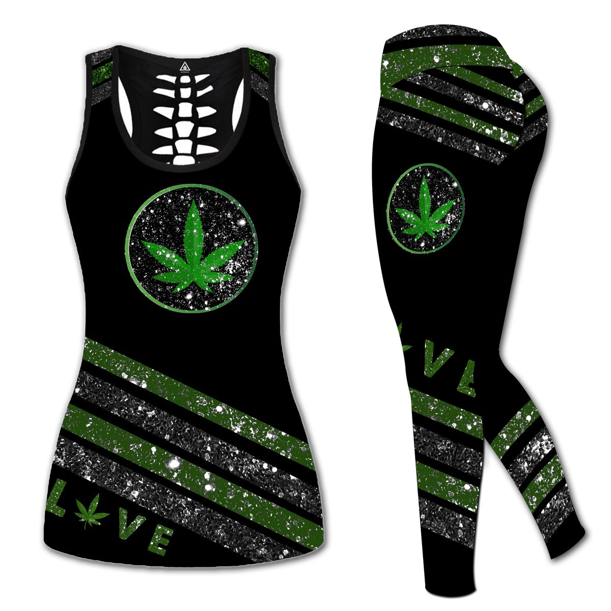 Beautiful Cannabis Legging Tanktop, Cannabis Legging Tanktop