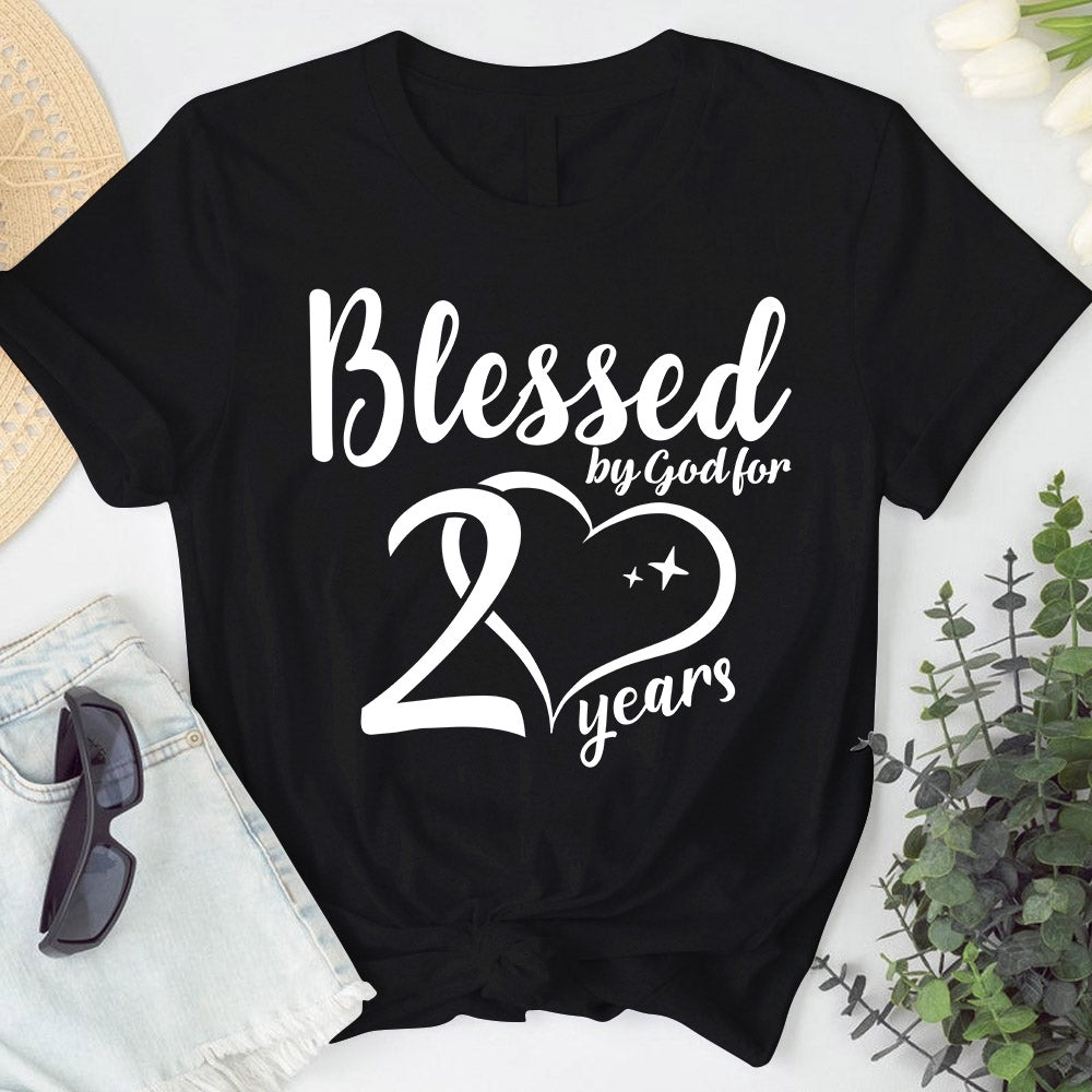 Blessed By God For 20 Years – Happy 20th Birthday shirt